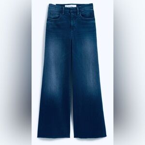 Frank & Eileen East Galway Deep Blue Flare Trouser/Jeans Raw Hem New w/o Tags